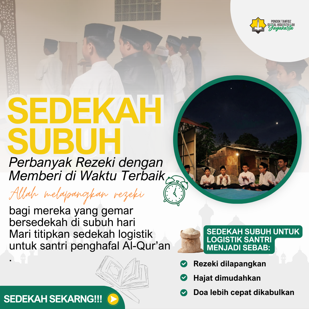 Sedekah Subuh Logistik Santri
